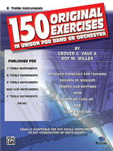 150 Original Exercises-E Flat Trebl Eb Instruments band method book cover
